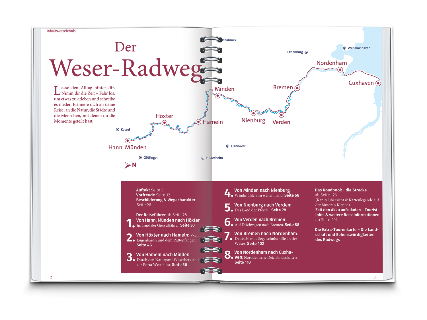 Beispielinhalt (Bild) KOMPASS Radreiseführer Weser-Radweg
