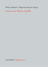 Vorderes Coverbild Autorinnen der Weimarer Republik
