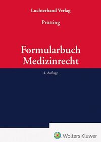 Vorderes Coverbild Formularbuch Medizinrecht