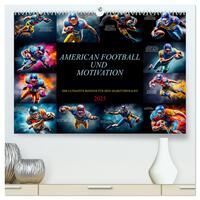 Vorderes Coverbild American Football und Motivation (hochwertiger Premium Wandkalender 2025 DIN A2 quer), Kunstdruck in Hochglanz