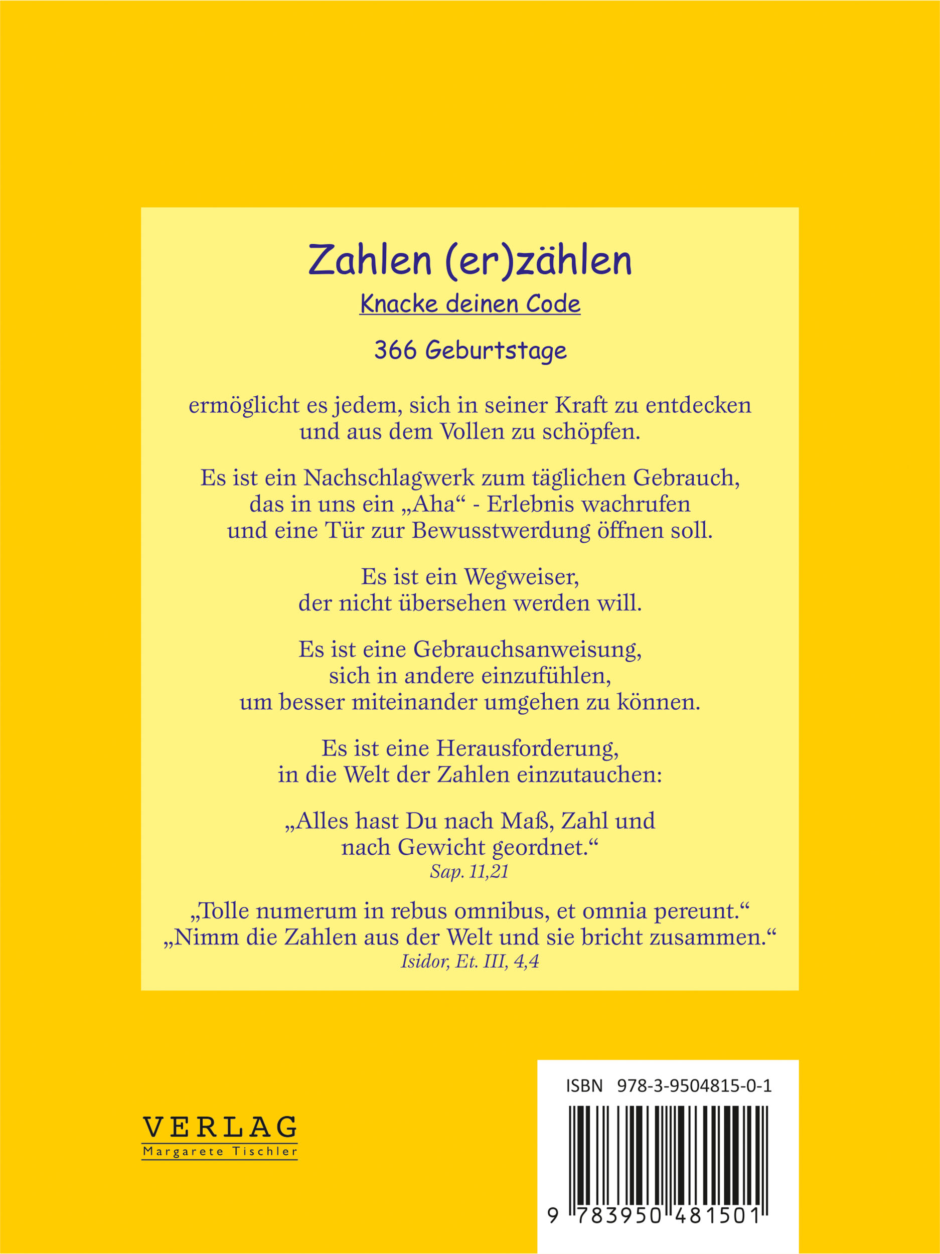 Rückseitencover ZAHLEN (er)zählen