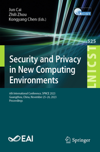 Vorderes Coverbild Security and Privacy in New Computing Environments