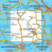 Vorderes Coverbild L4134 Staßfurt Topographische Karte 1:50000