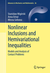 Vorderes Coverbild Nonlinear Inclusions and Hemivariational Inequalities