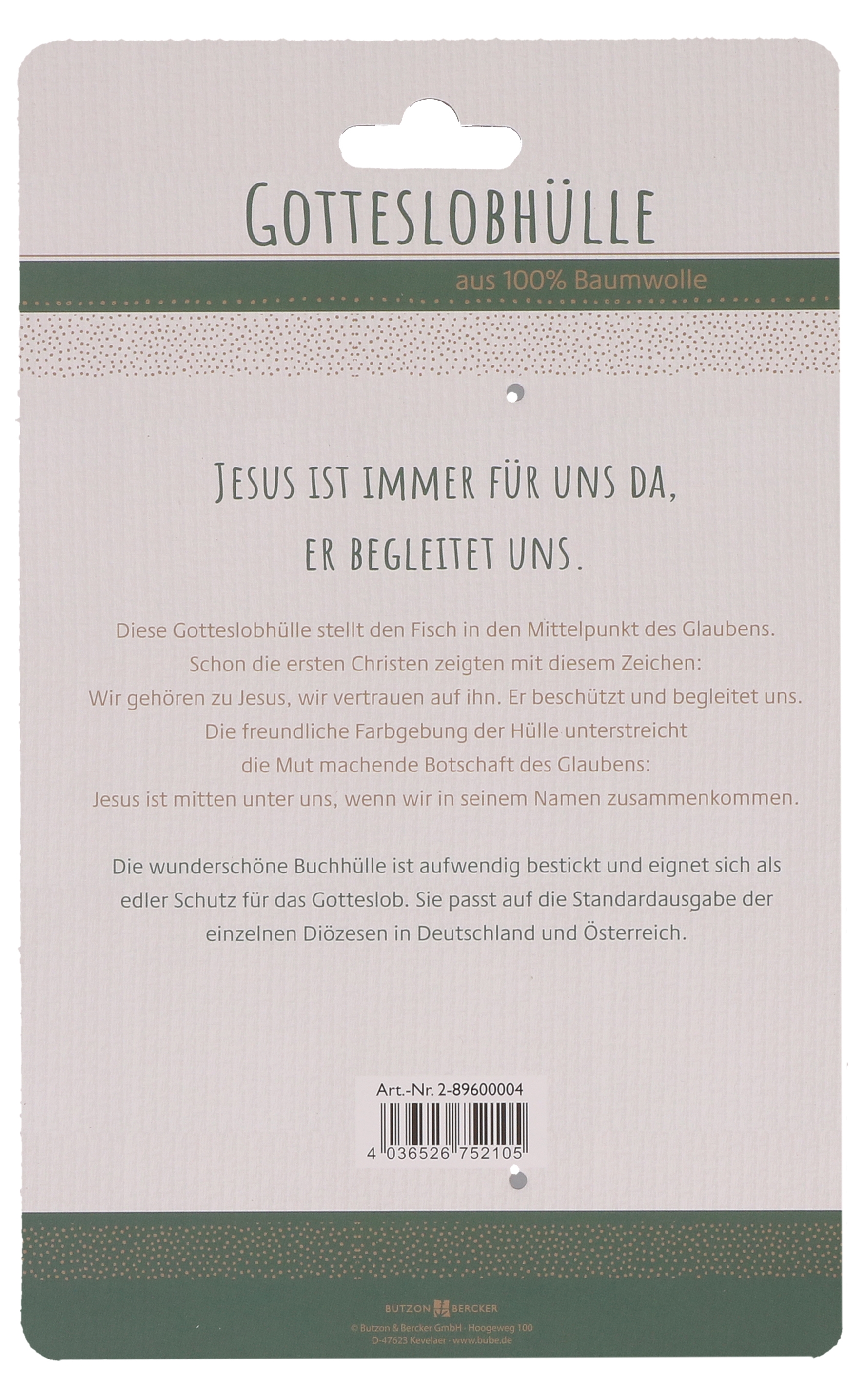 Rückseitencover Gotteslobhülle