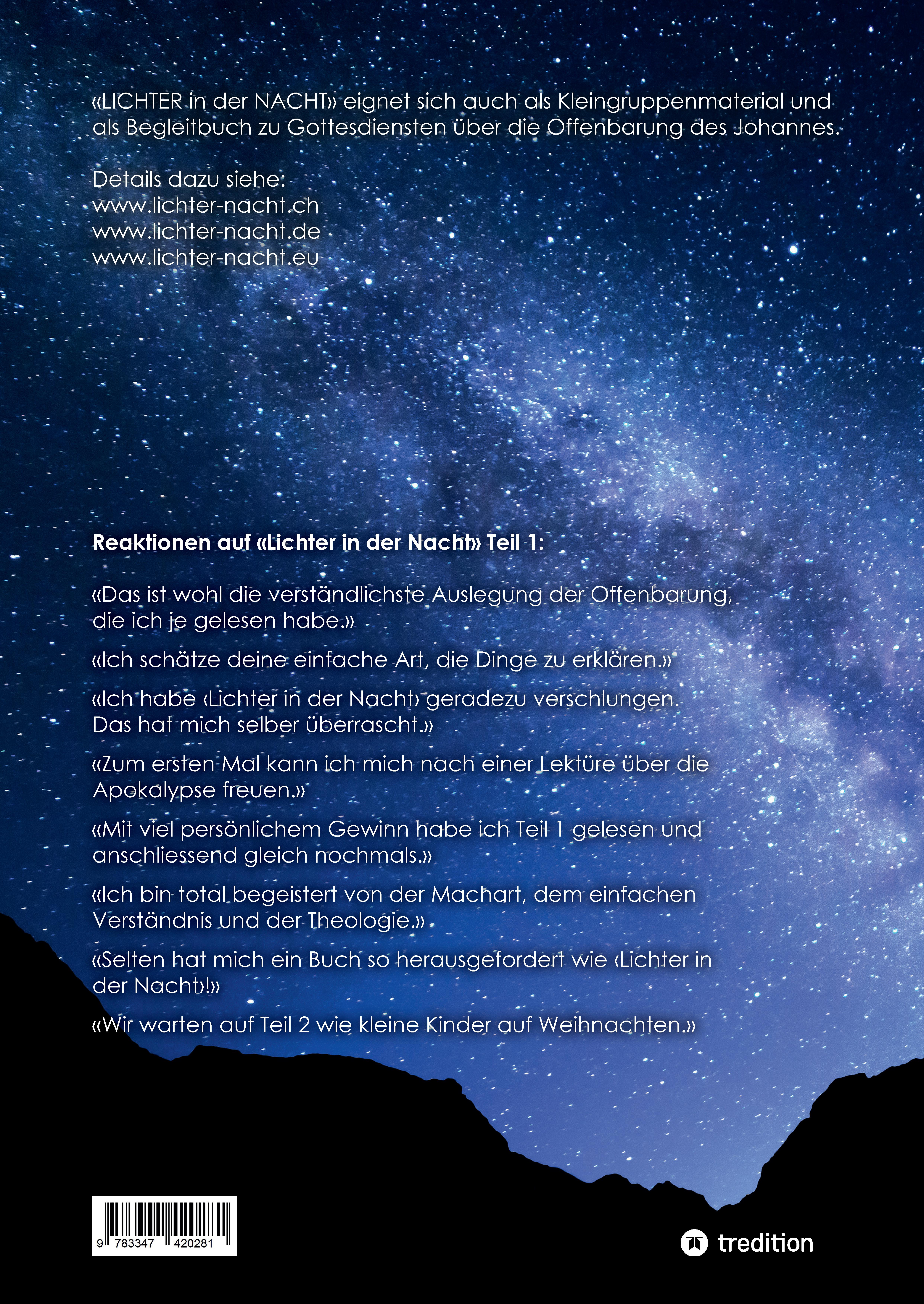 Rückseitencover Lichter in der Nacht