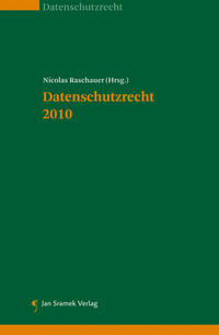 Vorderes Coverbild Datenschutzrecht 2010