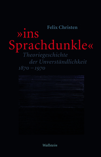 Vorderes Coverbild »ins Sprachdunkle«