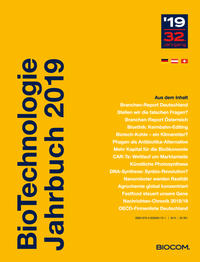 Vorderes Coverbild BioTechnologie Jahrbuch 2019