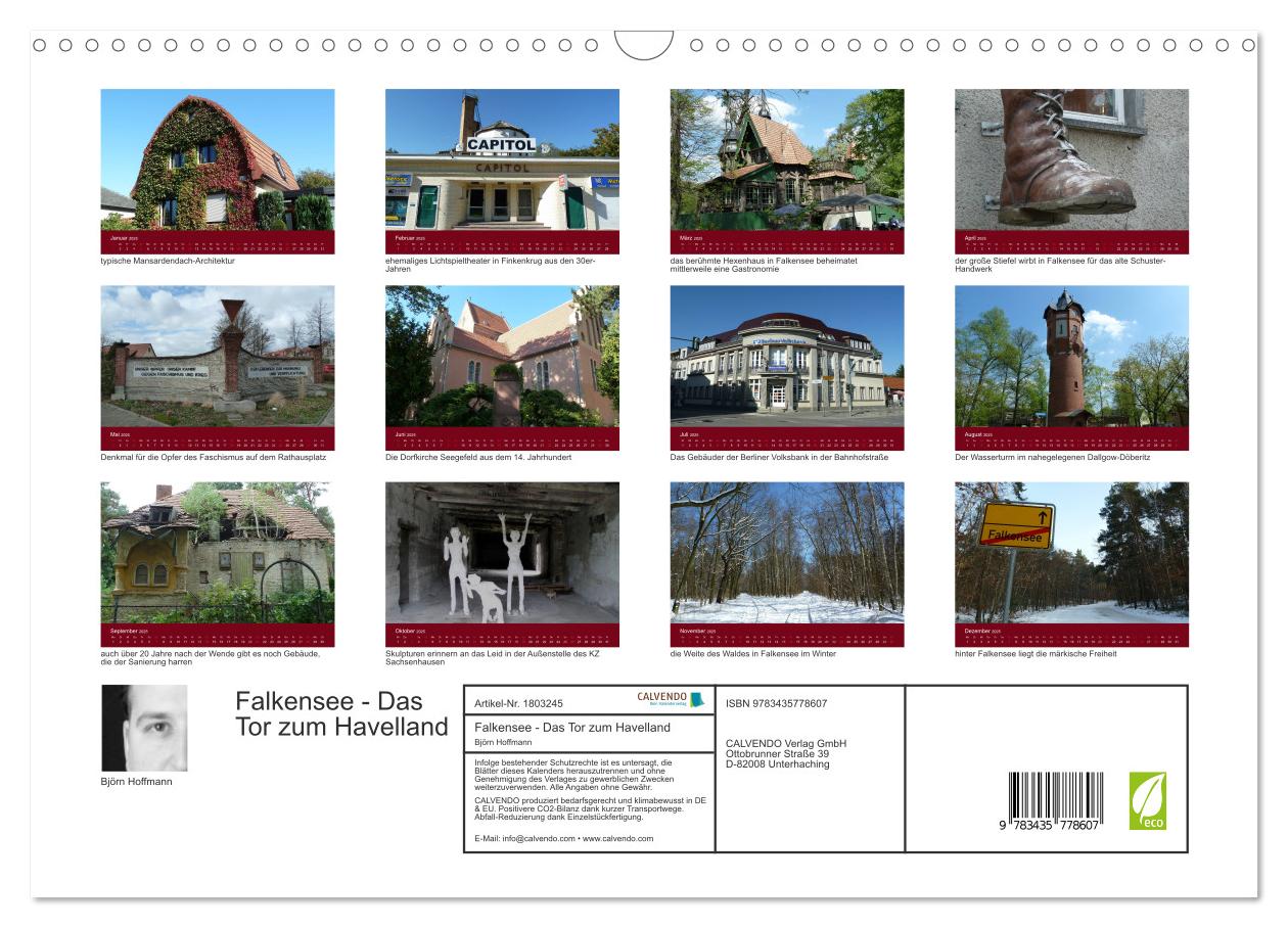 Beispielinhalt (Bild) Falkensee - Das Tor zum Havelland (Wandkalender 2025 DIN A3 quer), CALVENDO Monatskalender