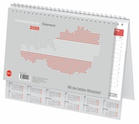Vorderes Coverbild Schreibtischkalender Österreich groß 2026