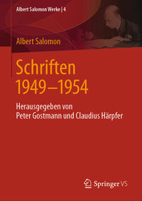 Vorderes Coverbild Schriften 1949 - 1954