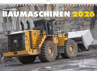 Vorderes Coverbild Baumaschinen Kalender 2026
