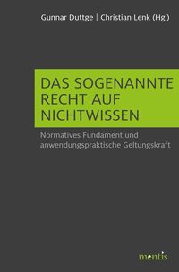 Vorderes Coverbild Das sogenannte Recht auf Nichtwissen