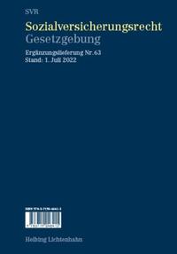 Vorderes Coverbild Sozialversicherungsrecht - Gesetzgebung EL 63