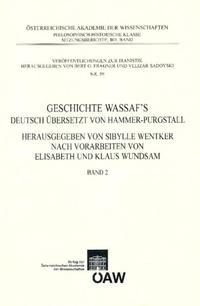 Vorderes Coverbild Geschichte Wassaf's Band 2