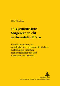 Vorderes Coverbild Das gemeinsame Sorgerecht nichtverheirateter Eltern