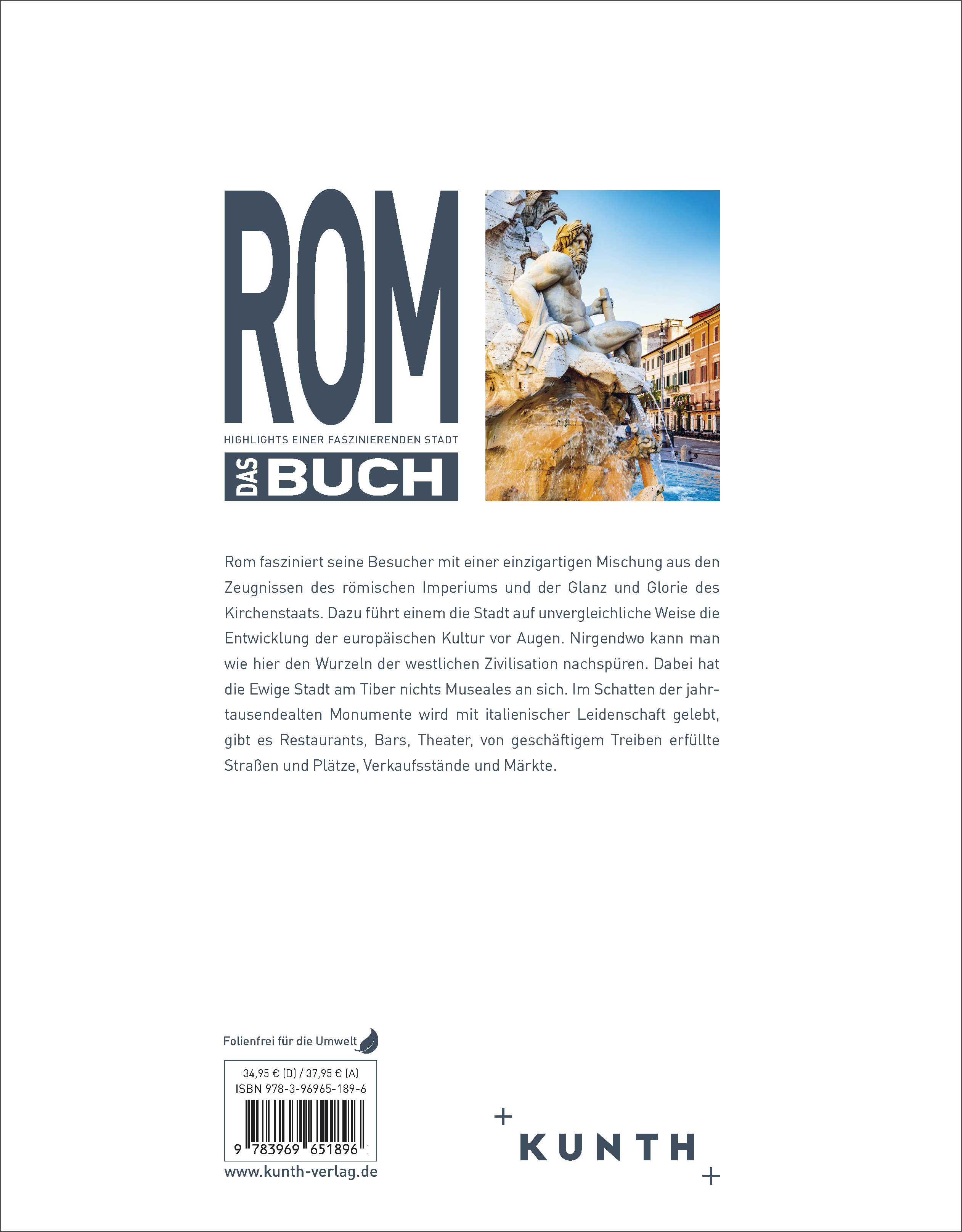 Rückseitencover KUNTH Rom. Das Buch