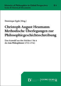 Vorderes Coverbild Christoph August Heumann: Methodische Überlegungen zur Philosophiegeschichtsschreibung