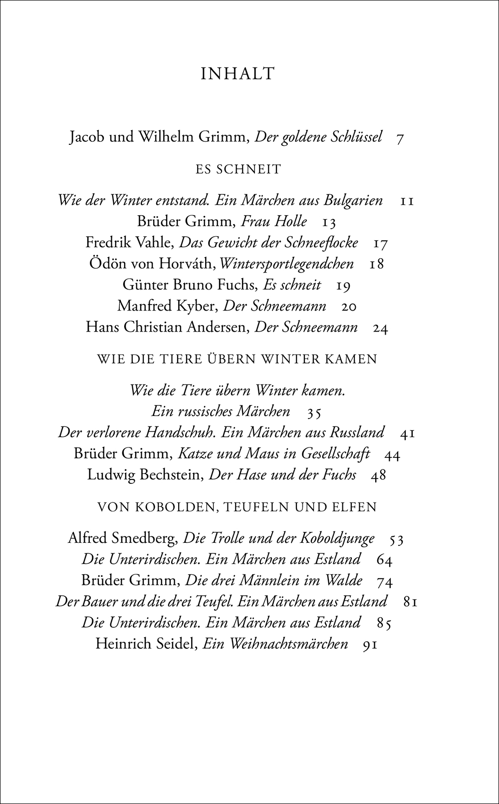 Beispielinhalt (Bild) Die schönsten Wintermärchen