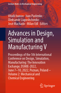 Vorderes Coverbild (hohe Qualität) Advances in Design, Simulation and Manufacturing V