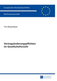Vorderes Coverbild Vertragsänderungspflichten im Gesellschaftsrecht