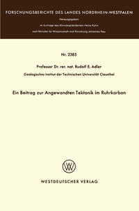Vorderes Coverbild Ein Beitrag zur Angewandten Tektonik im Ruhrkarbon