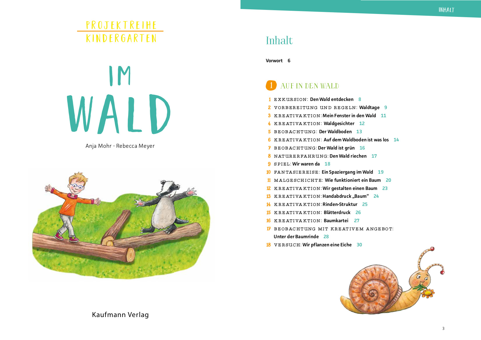 Beispielinhalt (Bild) Projektreihe Kindergarten - Im Wald