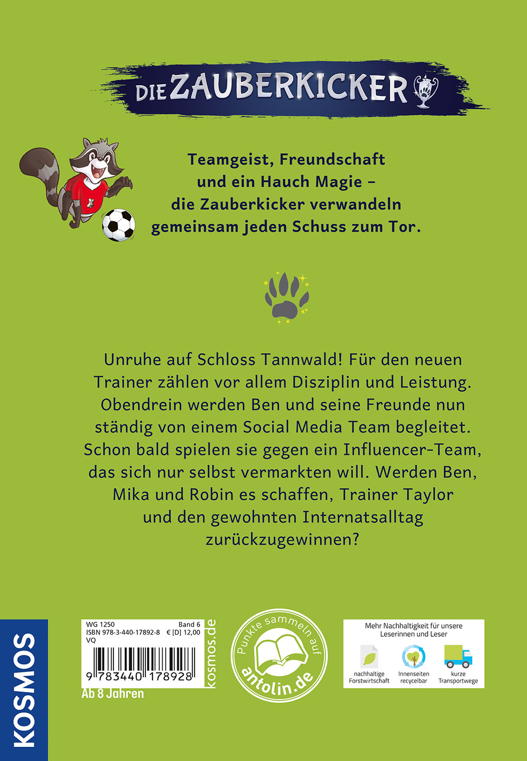 Rückseitencover Die Zauberkicker, 6, #fußballverrückt