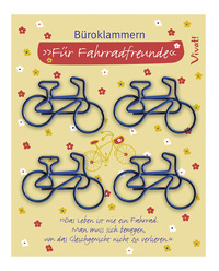 Vorderes Coverbild 4er-Set Büroklammern »Fahrradfreunde«