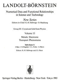 Vorderes Coverbild Electrical Resistivity, Thermoelectrical Power and Optical Properties