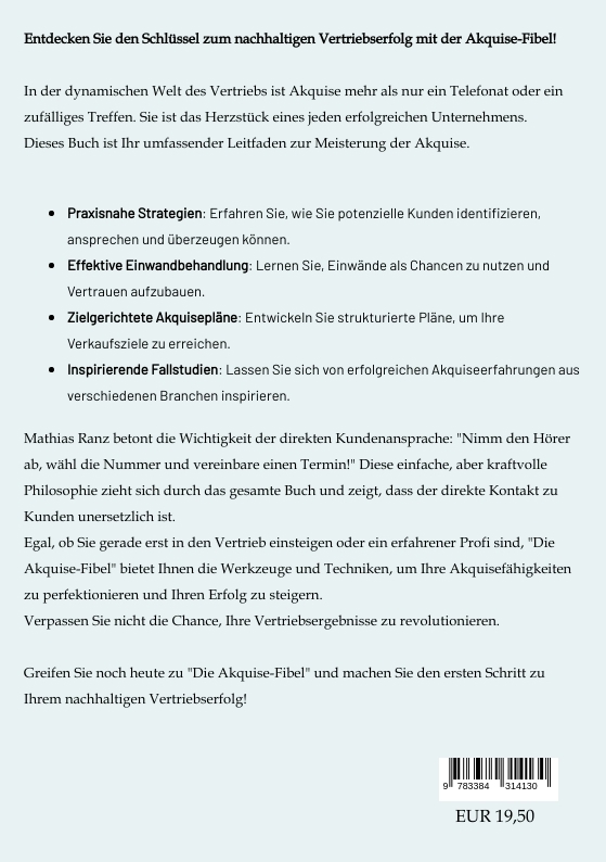 Rückseitencover Die Akquisefibel