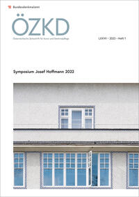 Vorderes Coverbild Österreichische Zeitschrift für Kunst und Denkmalpflege LXXVII, Heft 1