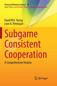 Vorderes Coverbild Subgame Consistent Cooperation