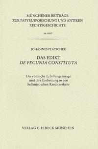 Vorderes Coverbild Das Edikt De pecunia constituta