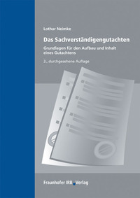 Vorderes Coverbild Das Sachverständigengutachten