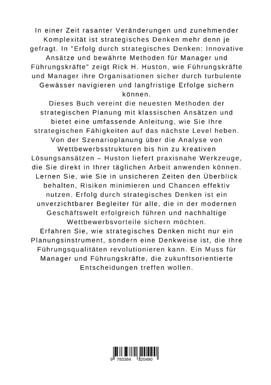 Rückseitencover Erfolg durch strategisches Denken
