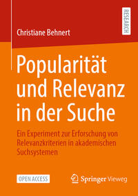 Vorderes Coverbild Popularität und Relevanz in der Suche