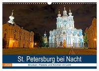 Vorderes Coverbild St. Petersburg bei Nacht (Wandkalender 2026 DIN A3 quer), CALVENDO Monatskalender