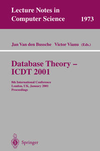 Vorderes Coverbild Database Theory - ICDT 2001