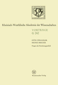 Vorderes Coverbild Fragen der Forschungspolitik
