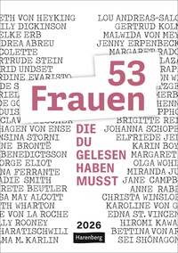 Vorderes Coverbild 53 Frauen, die du gelesen haben musst Wochen-Kulturkalender 2026