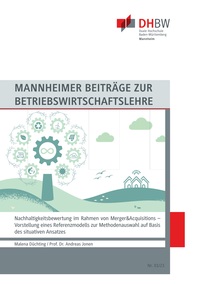 Vorderes Coverbild Nachhaltigkeitsbewertung im Rahmen von Merger&Acquisitions