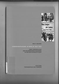 Vorderes Coverbild Judenverfolgung in Berlin 1933 - 1945