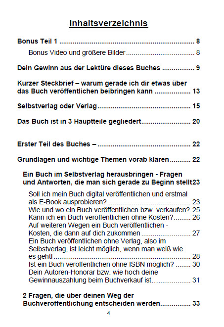 Beispielinhalt (Bild) Buch veröffentlichen mit Köpfchen
