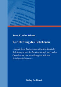 Vorderes Coverbild Zur Haftung des Beliehenen