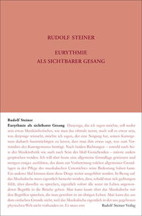Vorderes Coverbild Eurythmie als sichtbarer Gesang