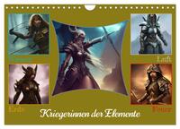 Vorderes Coverbild Kriegerinnen der Elemente (Wandkalender 2026 DIN A4 quer), CALVENDO Monatskalender