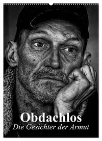 Vorderes Coverbild Obdachlos. Die Gesichter der Armut (Wandkalender 2025 DIN A2 hoch), CALVENDO Monatskalender