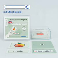Vorderes Coverbild Meine Lesedose Englisch 7 - Fruits and vegetables - Grundwortschatz Deutsch - Englisch - DaZ - Jetzt neu mit Etikett zum Beschriften